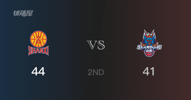 半场比分,山西44-41领先山东,刘传兴13分